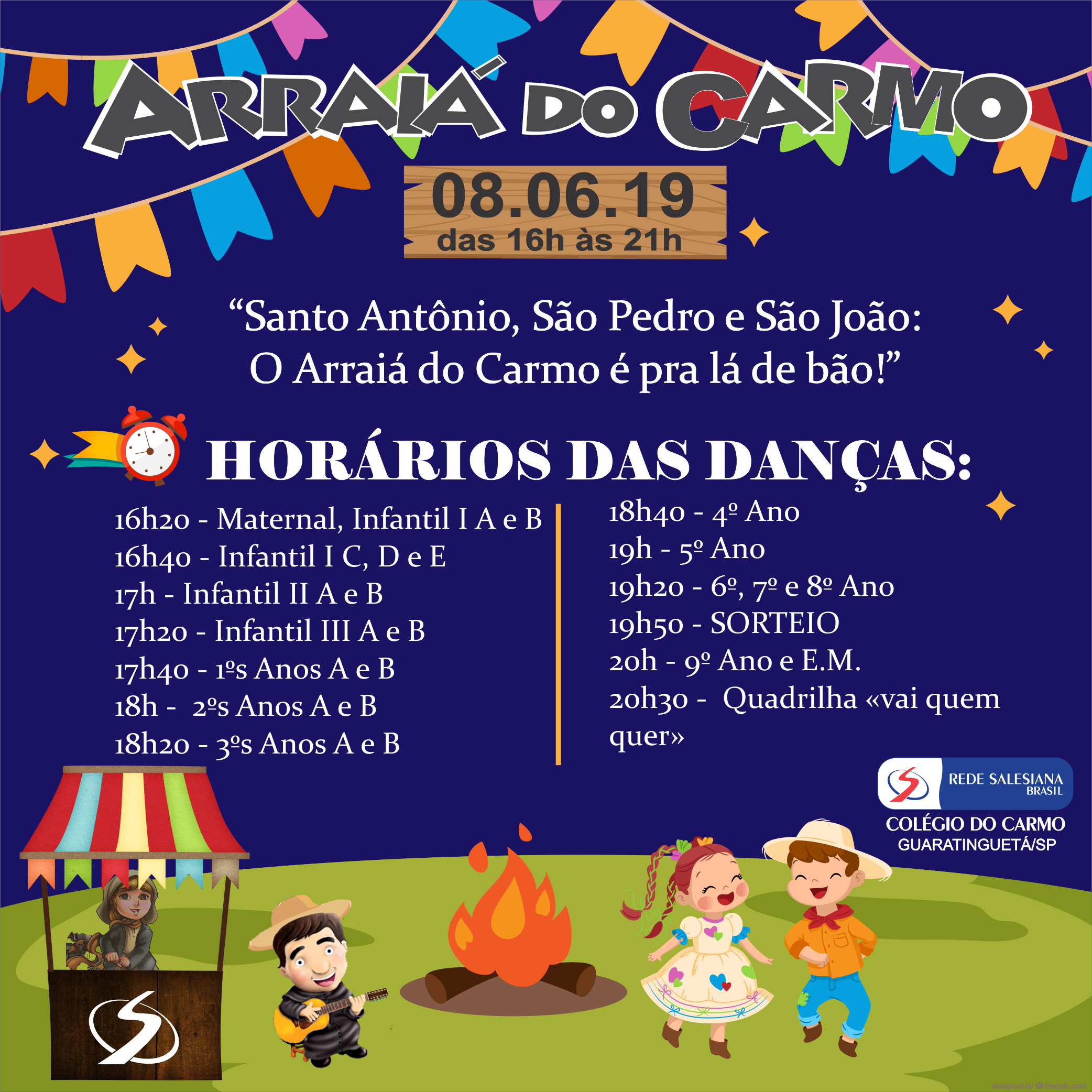 Festa Junina: Horários das danças!